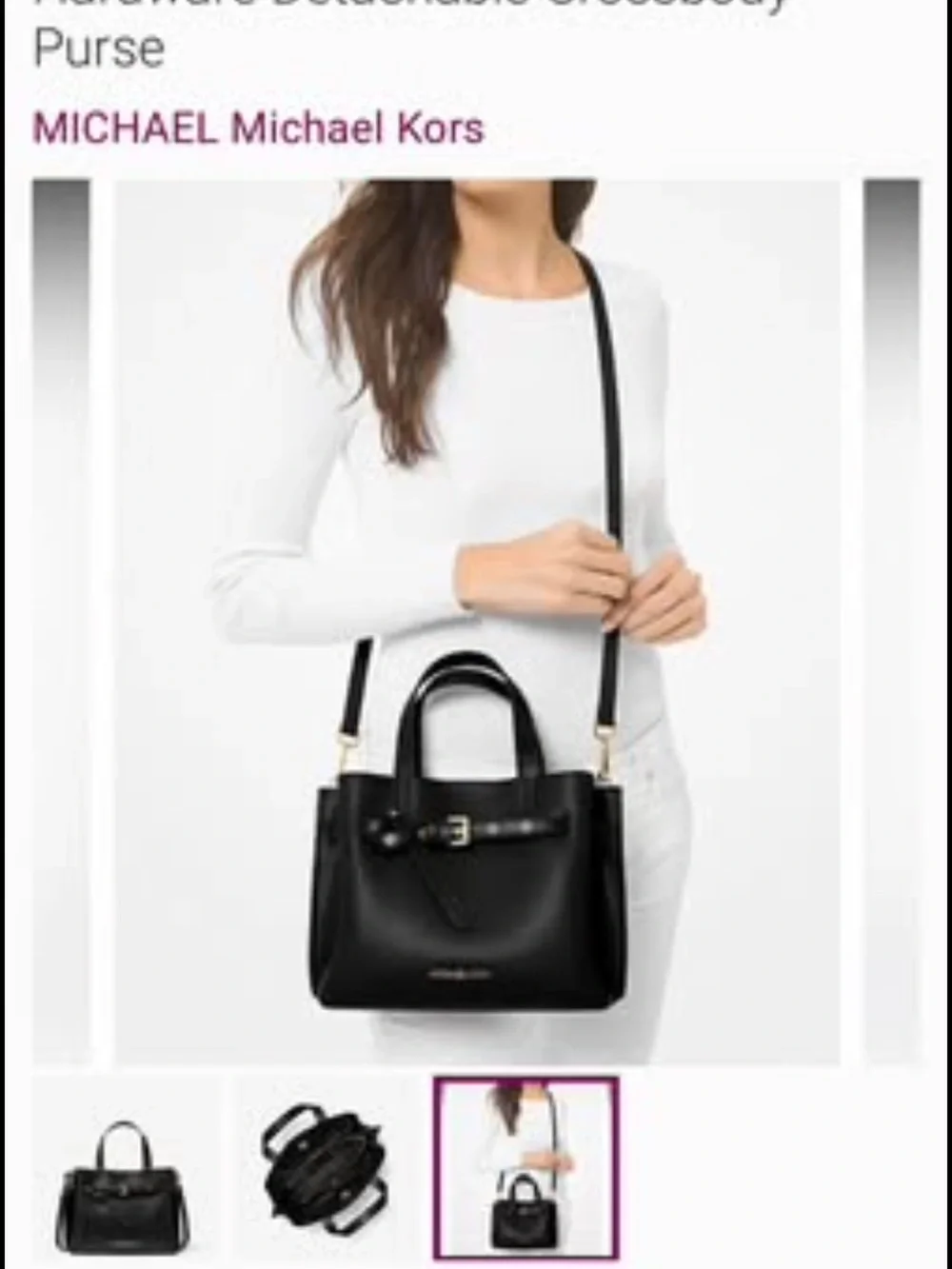 Michael Kors structured pebbled